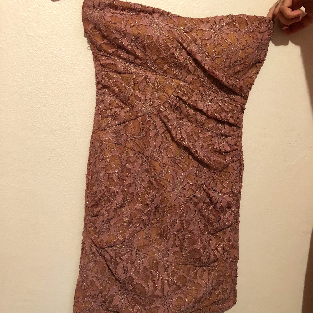 Pink lace dress